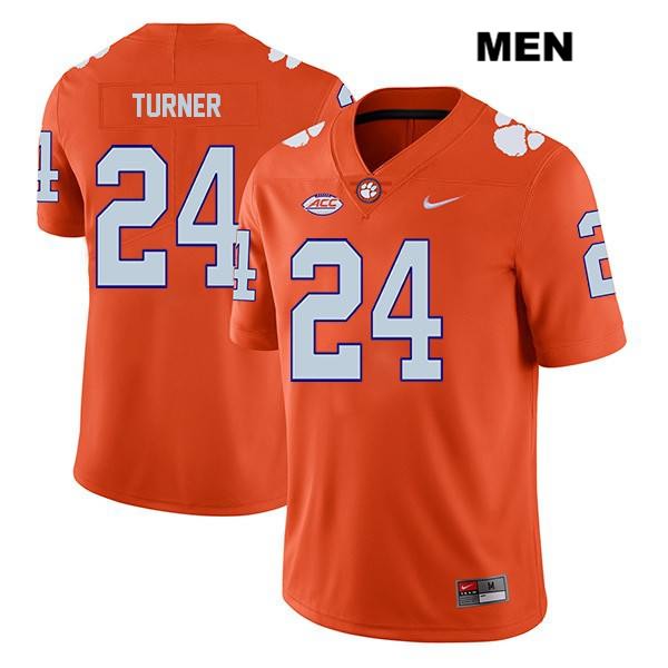 Men's Clemson Tigers #24 Nolan Turner Stitched Orange Legend Authentic Nike NCAA College Football Jersey LMG2646NG